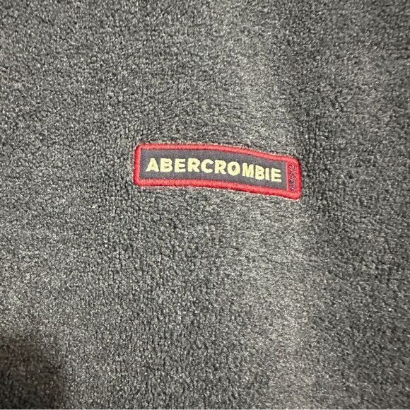 Vintage Abercrombie And Fitch Men’s Full Zip Vest Fleece Grey size L - Picture 3 of 6